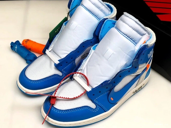 Air Blue UNC Powder 1 Jordan Off-White AQ0818-148 0702